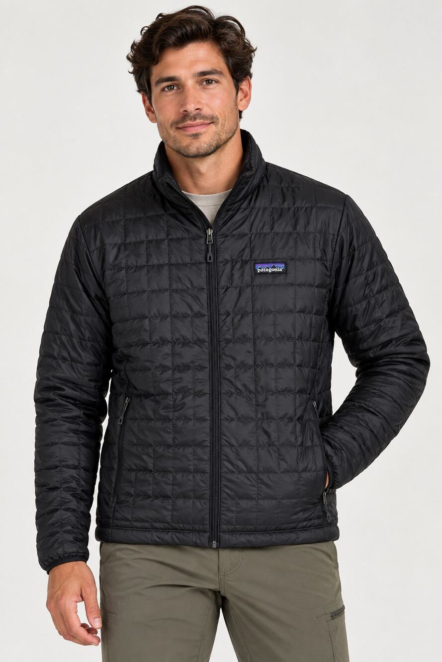 Patagonia Nano Puff Jacket Black Mens Size Medium Puffer Insulated Full Zip New